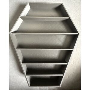 Goth Coffin Shelf for Doorables Wall Display Black Gothic Mini Figure Hanging
